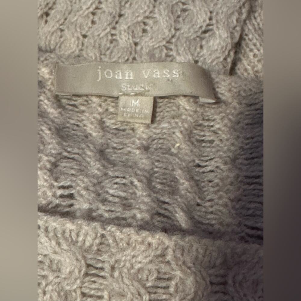 Joan Vass Studio Tan Women's Sweater Medium Wool Camel - Picture 4 of 4